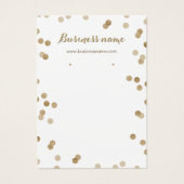 金ゴールドフェイクグリッタードット背景イヤリングカード (正面)