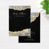 金ゴールドフェイクグリッターネックレス表示カード (デスク)