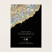 金ゴールドフェイクグリッターネックレス表示カード (裏面)