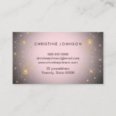 金ゴールドフェイクグリッターバタフライロゴ名刺 名刺 (裏面)