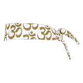 金ゴールドフェイクグリッターパターンOMシンボルタイヘッドバンド タイヘッドバンド (回転90)