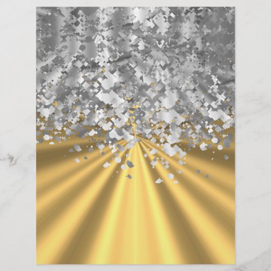 金ゴールドフェイクグリッターパーソナライズされた チラシ (正面)