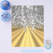 金ゴールドフェイクグリッターパーソナライズされた チラシ (シングル)