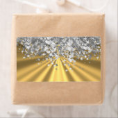 金ゴールドフェイクグリッターパーソナライズされた ラベル (インサイチュ)