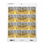 金ゴールドフェイクグリッターパーソナライズされた ラベル (フルシート)