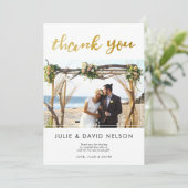 金ゴールドフェイクグリッターホイルレタリング感謝していユー シーズンカード (スタンド正面)