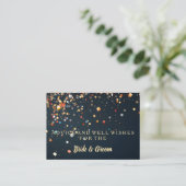 金ゴールドフェイクグリッターホイ結婚ルのアドバイスカード アドバイスカード (スタンド正面)