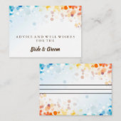 金ゴールドフェイクグリッターホイ結婚ルのアドバイスカード アドバイスカード (正面/裏面)