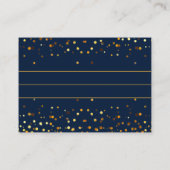 金ゴールドフェイクグリッターホイ結婚ルのアドバイスカード アドバイスカード (裏面)