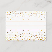 金ゴールドフェイクグリッターホイ結婚ルのアドバイスカード アドバイスカード (裏面)