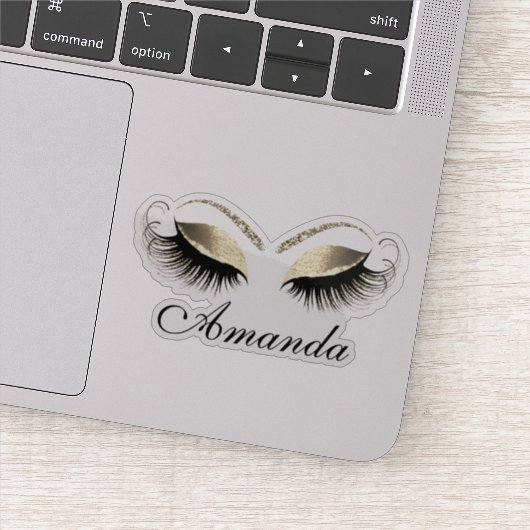 金ゴールドフェイクグリッターメイクアップアーティストラッシュ名 シール (詳細)