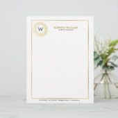 金ゴールドフェイクグリッター円のロゴ レターヘッド (スタンド正面)