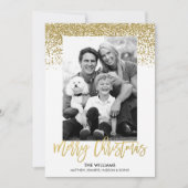 金ゴールドフェイクグリッター写真 シーズンカード (正面)
