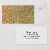 金ゴールドフェイクグリッター写真 名刺 (正面/裏面)