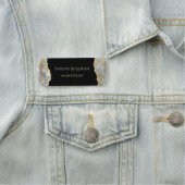 金ゴールドフェイクグリッター名タグ 名札 (インサイチュ)