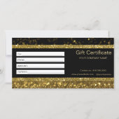 金ゴールドフェイクグリッター灯贈与証 (裏面)