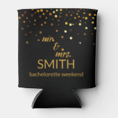 金ゴールドフェイクグリッター箔Mr.そしてミセス 缶クーラー (正面)