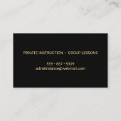 金ゴールドフェイクグリッター紙吹雪 名刺 (裏面)