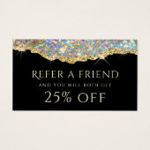 金ゴールドフェイクグリッター紹介カード (正面)