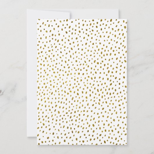 金ゴールドフェイクグリッター誕生日ガールフォト サンキューカード (裏面)