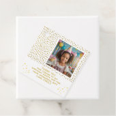 金ゴールドフェイクグリッター誕生日ガール写真ありがとう フェイバータグ (インサイチュ)