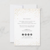 金ゴールドフェイクグリッター サンキューカード (裏面)