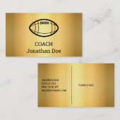 金ゴールドフェイクサッカーコーチ名刺 名刺 (正面/裏面)
