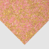 金ゴールドフェイクサンゴ赤面ピンク金属波模様 薄葉紙 (詳細)