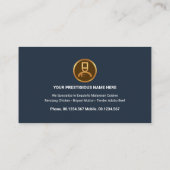 金ゴールドフェイクシェフ縁どコラムレストランケータ 名刺 (裏面)