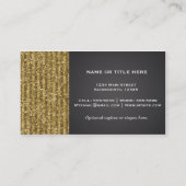 金ゴールドフェイクシークインスパークルグラマーシックなリップ美しい 名刺 (裏面)