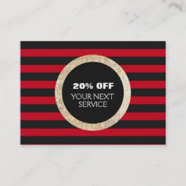 金ゴールドフェイクシークインヘアサロン割引クーポン3 割引カード