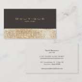 金ゴールドフェイクシーシンスエードルック美しい&シックファッション 名刺 (正面/裏面)