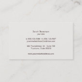 金ゴールドフェイクシーシンスエードルック美しい&シックファッション 名刺 (裏面)