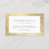 金ゴールドフェイクシーファンコーラルパターン 名刺 (裏面)