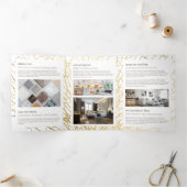 金ゴールドフェイクシーファンサンゴ内装パンフレット 三つ折りカード (内部)