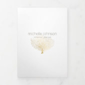 金ゴールドフェイクシーファンサンゴ内装パンフレット 三つ折りカード (カバー)