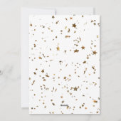 金ゴールドフェイクスターと紙吹雪写真新年おめでとう シーズンカード (裏面)