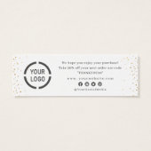 金ゴールドフェイクスノーフレーククリスマスサンキュー (裏面)