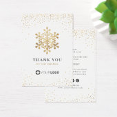 金ゴールドフェイクスノーフレーククリスマスサンキュー (デスク)