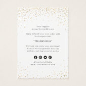 金ゴールドフェイクスノーフレーククリスマスサンキュー (裏面)