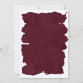 金ゴールドフェイクタイポグラフィブルゴーニュ水彩甘い16 招待状 (裏面)