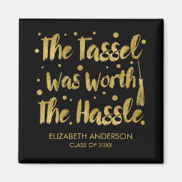 金ゴールドフェイクタッセル卒業 マグネット