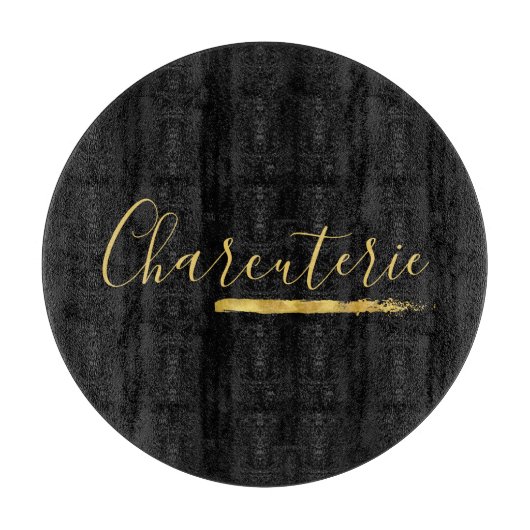 金ゴールドフェイクチャルクテリアミートチーズ前菜パーティー カッティングボード (正面)