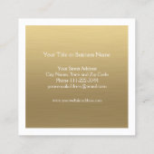 金ゴールドフェイクトロピカルスクエア名刺 スクエア名刺 (裏面)