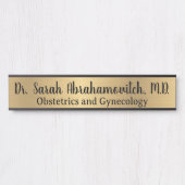 金ゴールドフェイクドクターズオフィスのドアサイン サインプレート (正面)