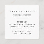 金ゴールドフェイクハンガー |仕入れ直しSeamstress スクエア名刺 (裏面)