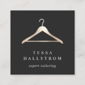 金ゴールドフェイクハンガー |仕入れ直しSeamstress スクエア名刺 (正面)
