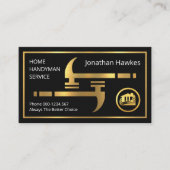 金ゴールドフェイクハンマーのホーム修理 名刺 (正面)