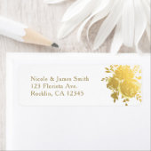 金ゴールドフェイクバラホイエレガントルモダンフローラ結婚ズ ラベル (インサイチュ)