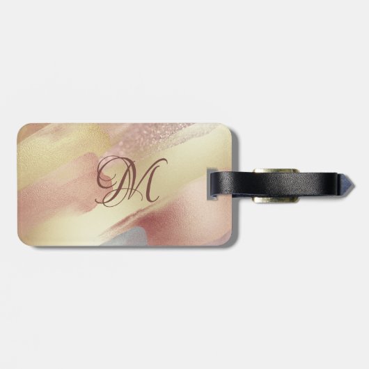 金ゴールドフェイクバラ金ゴールドモノグラムラゲージタグ ラゲッジタグ (裏面横)